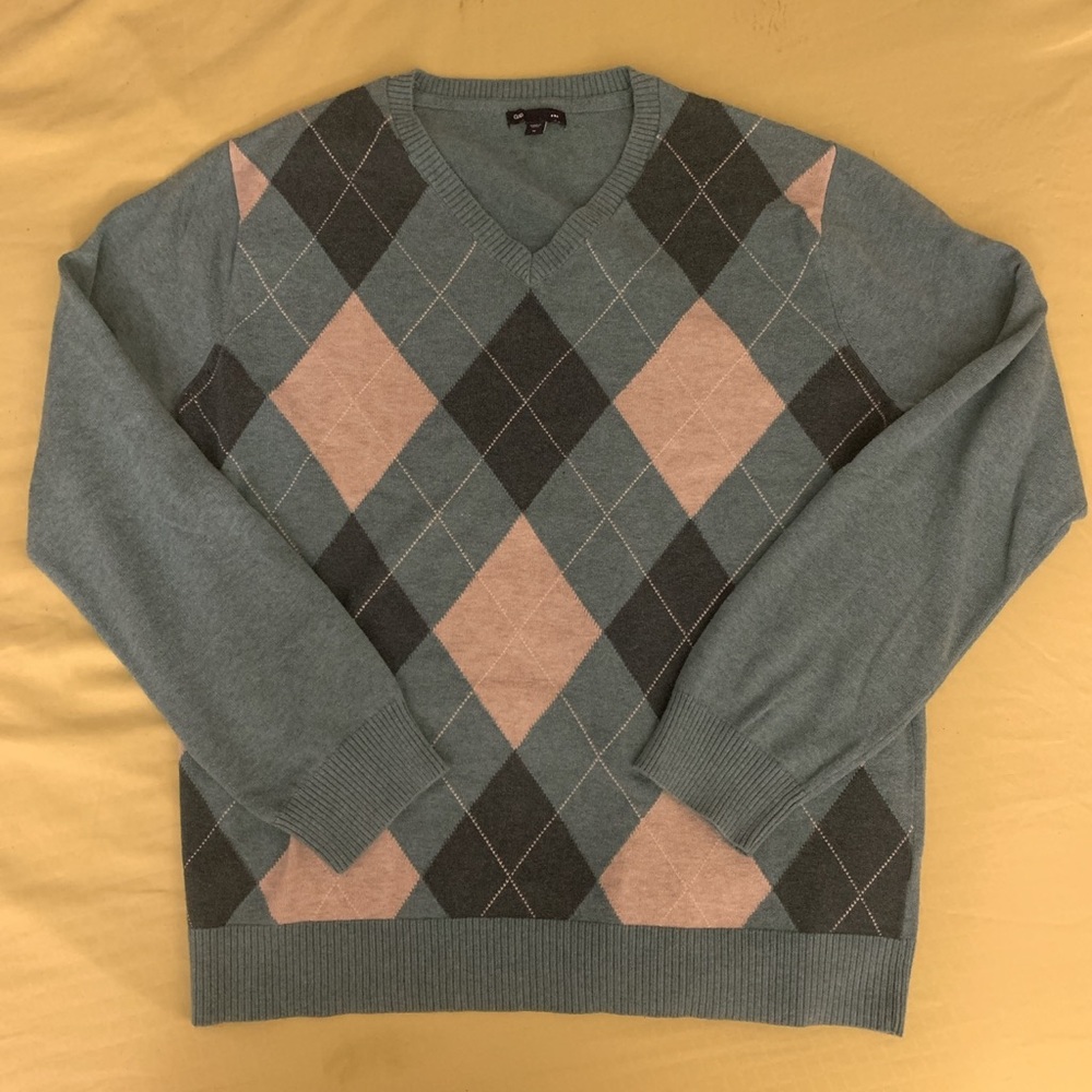 Teal GAP V-neck Knit Sweater